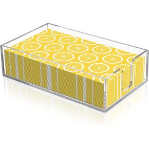Acrylic Napkin Holder Clear Paper Towel Tray Guest Hand Towel Holder Stand Table Top Decorative Napkin Tray for Dining Table Bathroom Kitchen Parties Weddings Hotel Restaurant Business