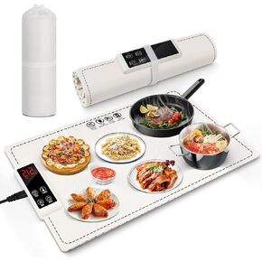 Electric Warming Tray,Mignor Foldable Warming Mat for Food with Adjustable Temperature,Electric Food Warming Mat for Buffet,Portable Food Warmer Mat for Parties,Gatherings,Home
