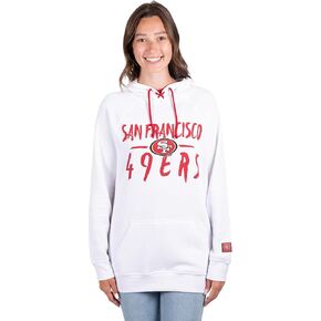 Ultra Game Women's NFL Official Super Soft Tie Neck Hoodie Sweatshirt