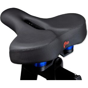 TFD Comfortable Bike Seat - Fit for Road, Exercise, and Peloton Bikes - 7/8"" diameter seat Post - Premium Padded Bicycle Seat with Dual Spring Cushion and Ventilation, Black