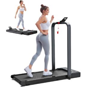 Walking Pad Treadmill, 300 lb Capacity Under Desk Treadmill Walking Pad with Handle Bar, Walking Treadmills for Home Small, Mini Foldable Treadmill with Remote Control