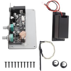 Joyzan Guitar Pickup, SG 20 Silent Electric Guitar EQ Equalizer Preamp Acoustic Piezo Tuner Amplifier Tone Volume Control Knob Bar Parts Accessories Humbucker Neck Bridge Set LP Style for Luthier DIY