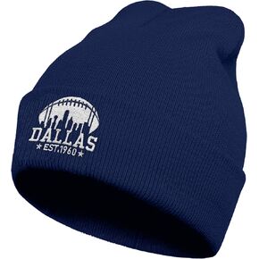 Unisex-Adult Winter Embroidery Beanie Hat Gifts for Football Fans, Cuffed Knit Cold Weather Skully Cap in Saudi Arabia