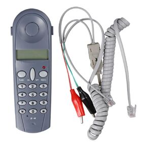 Network Cable Tester Grey Portable Cable Set Tool with Connectors Test Tester Lineman Tool Telephone Phone Butt Test Tester Line Fault
