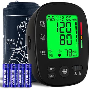 Blood Pressure Monitors, Double love Blood Pressure Machine BP Cuff Automatic Upper Arm with 8.7"-16.5 inches Adjustable Automatic High Blood Pressure Cuff for Home Use 2 x 120 Sets Memory (Black)