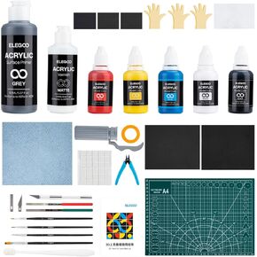 ELEGOO 3D Paint Kit, Multifunctional 3D Printing Models Painting Kit, All-in-One Miniatures Coloring Kit for 3D Printing Enthusiasts
