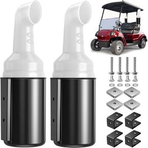 Golf Cart No Drilling Sand Bottles, Universal Golf Cart Sand Pots with 1" Tube Rattle Proof Holder Fit Club Car, EZGO, YAMAHA Models, Divot Filler Sand Bottle, Large Capacity，2PCS