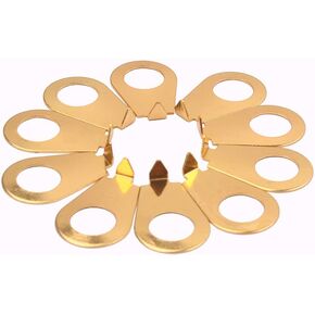 Alnicov 10PCS Guitar Speed Knobs，Guitar Pointer Plate Knobs Position Indicator Suitable For Guitar Bass Replacement,Gold