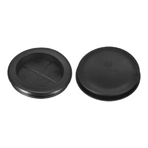 uxcell 2Pcs Rubber Grommets 2-3/8" (60mm) Drill Hole, 2" (52mm) ID Single Sided Hole Plugs Ring Gasket for Firewall Cable Wire Protecting, Black