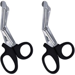 2pcs Bandage Shears,Stainless Steel Trauma Shears Medical Scissors Surgical Gauze Shears First Aid Supplies for Doctors, Nurses, Paramedics