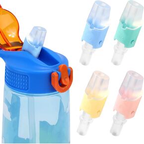 4pcs Bite Valve Replacement for Zak Designs Water Bottle, Water Bottle Mouthpiece BPA Free Silicone Spout Replacement Lid for 15/15.5/16/19/25/27oz