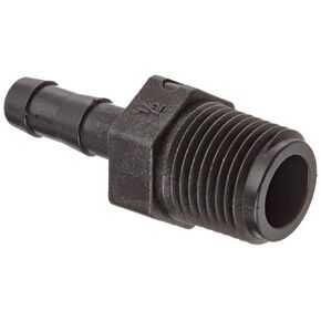 Banjo HB050-038 Polypropylene Hose Fitting, Adapter, 1/2" NPT Male x 3/8" Barbed
