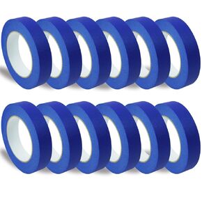 Painters Tape 1 Inch Wide, 12 Pack Painters Tape for General Purpose Use, 1 Inch X 55 Yards X 12 Rolls, 660 Yards in Total