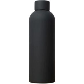 Matte Finish Stainless Steel Water Bottle | Vacuum Insulated Travel Bottle | Hot & Cold Water Bottle | Smooth Rubber Finish Water Bottle (Black)