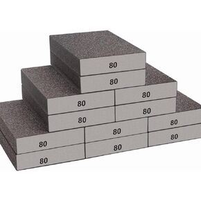 smseace 12Pack Sanding Block 80 Grit Sandpaper Block Washable and Reusable Sanding Blocks for Wood/Drywall/Metal/Glasses Sanding Block Set Sanding Sponge