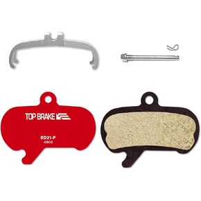 Top Brake BD21 Disc Mountain Bike Brake Pads Compatible with SRAM Maven Extra Large | MTB, Downhill, Trail Bikes | Ceramic Compound, Silent Option, Performance Version, Red (PIN Included)