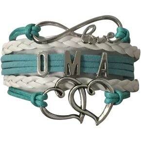Oma Gift, Oma Infinity Charm Bracelet for Women, Oma Jewelry, Gift for Grandma, Grandma Jewelry, Gender Reveal