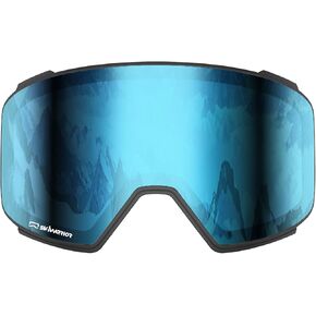 Double-Layer Replaceable Magnetic Lens with UV Protection, Anti-Glare Anti-Fog Features for G02 G03 Ski Goggles