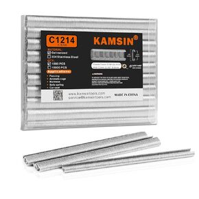 C1214 Galvanized Hog Ring Staples,11/32"(8.8mm) Inner Crown, 1,800 PCS/Pack, 7/16"(11.4mm) Outside Crown, C Ring Staples for Pneumatic Hog Ring Gun Air C Ring Gun
