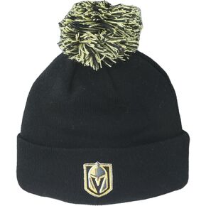 ZHATS Standard Vegas Golden Knights NHL Officially Licensed Beanie Pom Icon Team Color, One Size
