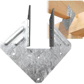 22 Pack Hurricane Ties, 13 Gauge(Thickness 2.2mm) Hurricane Straps, Hot Dip Galvanized Rafter Brackets, Fit 2x4,2x6 Truss to Rafter Connector, Joist Hangers