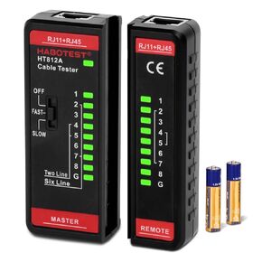 Network Cable Tester RJ45 Ethernet Tester,Aideepen Network Ethernet Cable Test Tool for FTP/UTP LAN Telephone Lines,for RJ45 RJ11 RJ12 Cat5 Cat5e Cat6 Cat6a Cat7 Cable