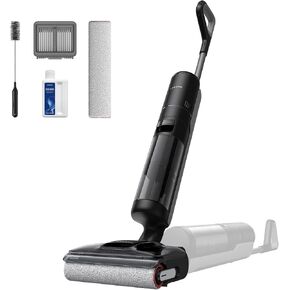 dreame H12 Pro FlexReach Wet Dry Vacuum Cleaner, 180° Lie-Flat Cordless Vacuum Mop All-in-One for Hard Floors, Floor Cleaner Machine with 194°F Hot Water Self-Cleaning, 2 Drying Modes, 50Mins Runtime