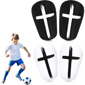 2 أزواج من واقيات الساق الصغيرة لكرة القدم، وسادات قدم صغيرة متقاطعة باللونين الأبيض والأسود، مقاس 3.15 × 1.97 بوصة من واقيات الساق الصغيرة لجميع الأعمار، معدات حماية صغيرة جدًا، واقيات الساق للمراهقين والبالغين والأولاد والبنات in Kuwait