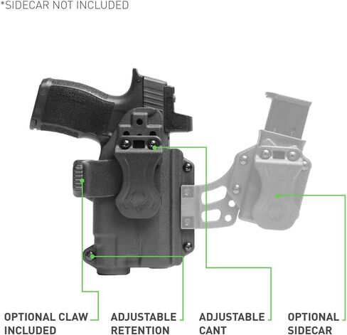 Alien Gear Photon Holster - Concealed/Open Carry, Multiple Models, Right/Left Hand, Adjustable Ride Height/Retention - Springfield Hellcat Pro Holster, Belly Band Holsters for Concealed Carry in Saudi Arabia