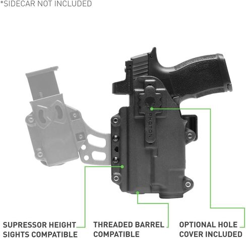 Alien Gear Photon Holster - Concealed/Open Carry, Multiple Models, Right/Left Hand, Adjustable Ride Height/Retention - Springfield Hellcat Pro Holster, Belly Band Holsters for Concealed Carry in Saudi Arabia