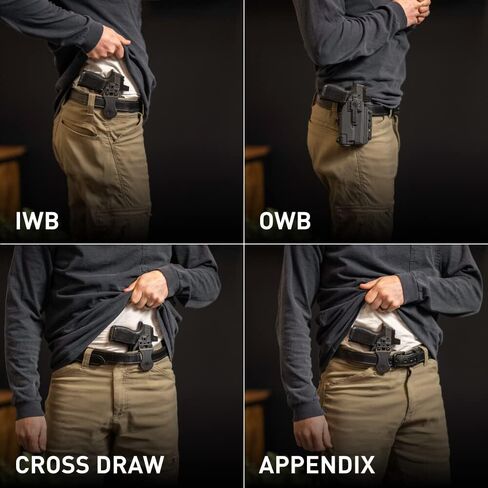 Alien Gear Photon Holster - Concealed/Open Carry, Multiple Models, Right/Left Hand, Adjustable Ride Height/Retention - Springfield Hellcat Pro Holster, Belly Band Holsters for Concealed Carry in Saudi Arabia
