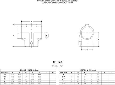 تركيبات هيكلية، أنبوب على شكل حرف T، أنبوب مقاس 1-1/2 بوصة in Kuwait