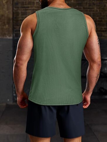 Beotyshow Men's Tank Top Summer Casual Sleeveless Ribbed Knit Muscle T Shirts Quick Dry Gym Workout Stringers in Saudi Arabia