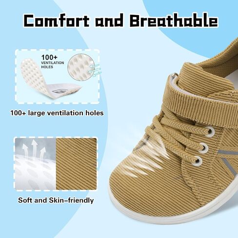 JOINFREE Toddler Shoes Boys Girls Wide Barefoot Shoes Little Kids Minimalist Sneakers Zero Drop Casual Walking Shoes Breathable Tennis Shoes Indoor Outdoor in Kuwait