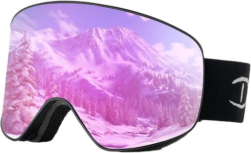 Ski/Snowboard Goggles for Men Women, OTG Snow Goggles Anti Fog 100% UV Protection in Saudi Arabia