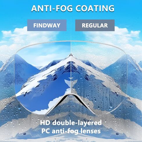 Ski/Snowboard Goggles for Men Women, OTG Snow Goggles Anti Fog 100% UV Protection in Saudi Arabia