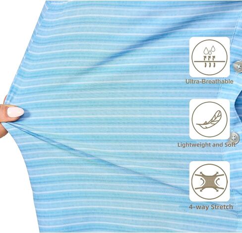 Little Donkey Andy Women's Quick Dry Safari Shirts, Lightweight Long Sleeve Outdoor Shirts for Hiking Fishing in Kuwait