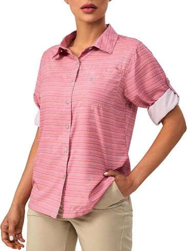 Little Donkey Andy Women's Quick Dry Safari Shirts, Lightweight Long Sleeve Outdoor Shirts for Hiking Fishing in Kuwait