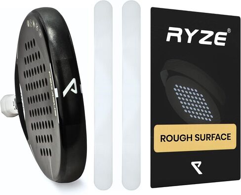 Ryze Padel Dracket Protector - سطح شفاف خشن (حزمة) - مصد بادل متين ومرن - يسهل تطبيقه مع الحد الأدنى من فقاعات الهواء - المصممة في الدنمارك in Saudi Arabia
