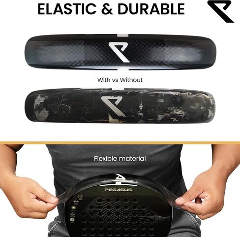 Ryze Padel Dracket Protector - سطح شفاف خشن (حزمة) - مصد بادل متين ومرن - يسهل تطبيقه مع الحد الأدنى من فقاعات الهواء - المصممة في الدنمارك in Saudi Arabia