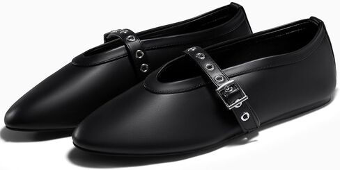 Coutgo Womens Mesh Ballet Flats Mary Jane Fishnet Ballerina Buckle Strap Comfortable Causal Dress Shoes in Saudi Arabia