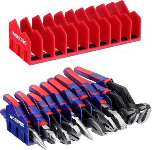 Workpro 2-pack plier orgenizer رف ، حامل plier ومنظم القطع مع قاعدة مطاطية غير انزلاقية ، 20 منظم مربع أدوات الفتحات ، منظم درج الأدوات ، تخزين الأدوات ، رف plier (غير متضمن) in Kuwait