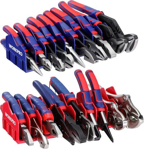 Workpro 2-pack plier orgenizer رف ، حامل plier ومنظم القطع مع قاعدة مطاطية غير انزلاقية ، 20 منظم مربع أدوات الفتحات ، منظم درج الأدوات ، تخزين الأدوات ، رف plier (غير متضمن) in Kuwait