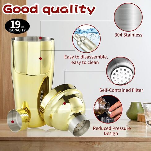 Bartender Kit 11-Piece Cocktail Shaker-Muddler for Cocktails 25oz Boston Shaker-Bar Accessories with Stylish Bamboo Stand Mix Drink Shaker kit Perfect Martini kit with Cocktail Recipes Booklet in Saudi Arabia