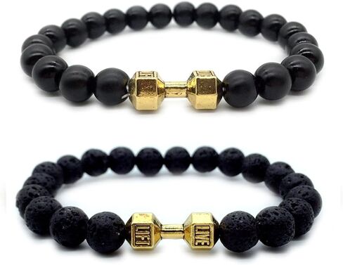 أساور سوار ثقيلة الأسوار مرجحة للرجال سوار دمبل للرجال للرجال بارد بركان القلق صخور سوار يوجا السوار المليئة بالمجوهرات للرجال للرجال النساء in Kuwait