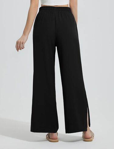 BALEAF Women's Wide Leg Swim Pants UPF50+ Long Beach Pants High Waisted Lightweight Quick Dry Flowy Swim Capris with Pockets in Saudi Arabia