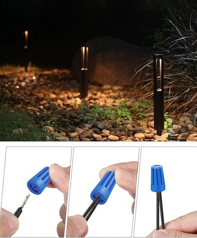 Low Voltage Waterproof Wire Connectors Outdoor, Waterproof Wire Nuts, Electric Connectors for Wiring, Used for Low Voltage Landscape Lights, AWG 14,16,18,20,22 Gauge Wire, Blue Pack of 30 in Saudi Arabia
