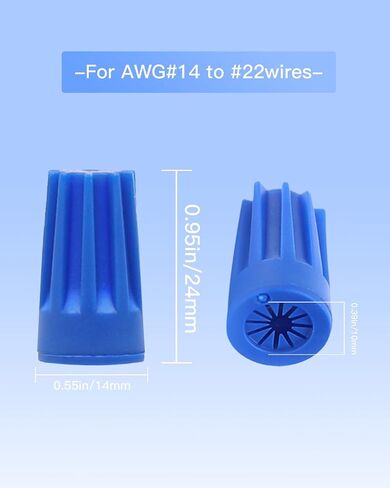 Low Voltage Waterproof Wire Connectors Outdoor, Waterproof Wire Nuts, Electric Connectors for Wiring, Used for Low Voltage Landscape Lights, AWG 14,16,18,20,22 Gauge Wire, Blue Pack of 30 in Saudi Arabia