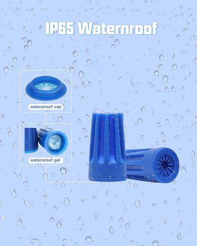 Low Voltage Waterproof Wire Connectors Outdoor, Waterproof Wire Nuts, Electric Connectors for Wiring, Used for Low Voltage Landscape Lights, AWG 14,16,18,20,22 Gauge Wire, Blue Pack of 30 in Saudi Arabia