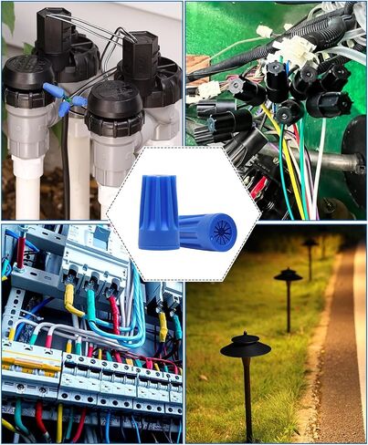 Low Voltage Waterproof Wire Connectors Outdoor, Waterproof Wire Nuts, Electric Connectors for Wiring, Used for Low Voltage Landscape Lights, AWG 14,16,18,20,22 Gauge Wire, Blue Pack of 30 in Saudi Arabia
